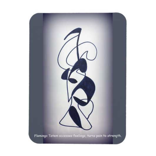 Magnet Flexible Aimant Totem Flamant rose (Vertical)