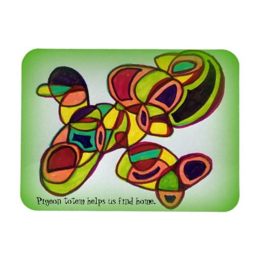 Magnet Flexible Aimant Totem Pigeon (Horizontal)
