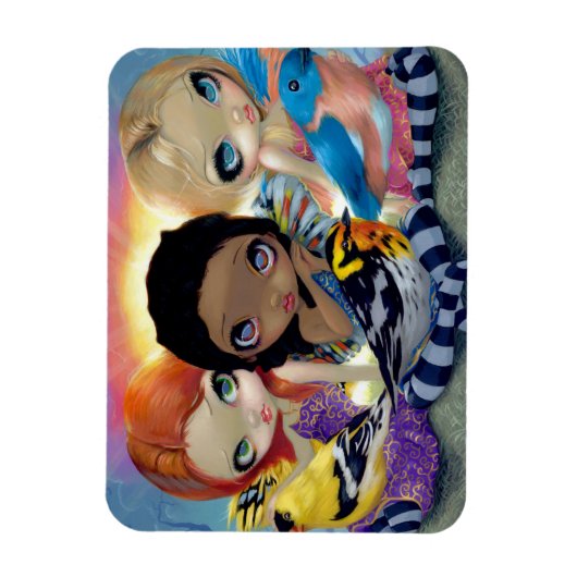 Magnet Flexible Aimant "Trois Petits Oiseaux" (Vertical)