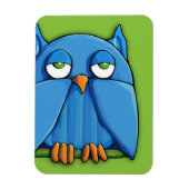 Magnet Flexible Aimant vert Premium Aqua Owl (Vertical)