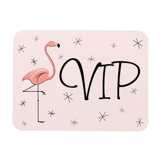Magnet Flexible Aimant VIP rose Flamant rose flexible (Horizontal)