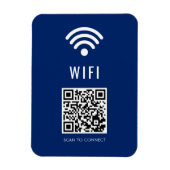 Magnet Flexible Aimante WiFi Navy à connecter avec code QR (Vertical)