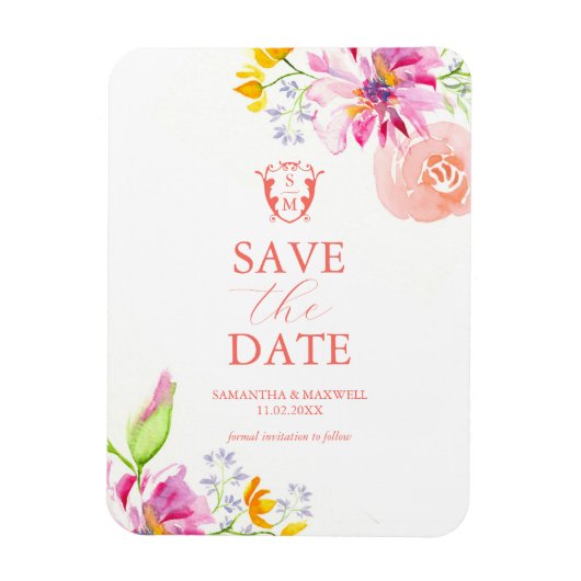 Magnet Flexible Aimants pour annoncer la date Fleurs (Vertical)