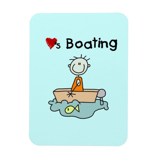 Magnet Flexible Aime le bateau (Vertical)