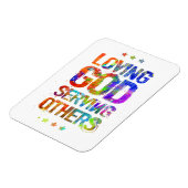 Magnet Flexible Aimer Dieu servir les autres (Photo Magnet) (Côté Gauche)