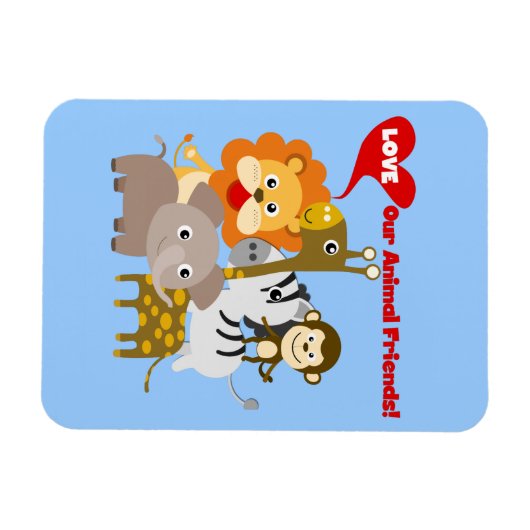 Magnet Flexible Aimez nos amis animaux (Horizontal)