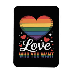 Magnet Flexible Aimez qui vous voulez Fierté gay LGBT