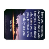 Magnet Flexible Aimez vos ennemis, citation biblique (Horizontal)
