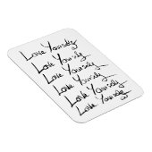 Magnet Flexible Aimez-vous ! Citation calligraphie motivationnelle (Côté Droit)