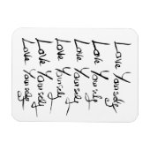 Magnet Flexible Aimez-vous ! Citation calligraphie motivationnelle (Horizontal)