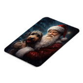 Magnet Flexible Airedale avec Noël Festif du Père Noël (Côté Gauche)