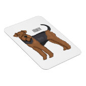 Magnet Flexible Airedale terrier dog cartoon (Côté Droit)