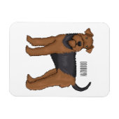 Magnet Flexible Airedale terrier dog cartoon (Horizontal)