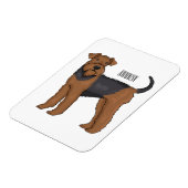 Magnet Flexible Airedale terrier dog cartoon (Côté Gauche)