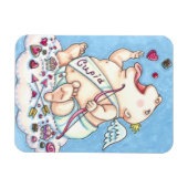 MAGNET FLEXIBLE AJOUTÉ À L'AMOUR BÉBÉ FUNNY CUPID, CHOCOLATE CANDY (Horizontal)