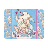 MAGNET FLEXIBLE AJOUTÉ À L'AMOUR BÉBÉ FUNNY CUPID, CHOCOLATE CANDY (Horizontal)
