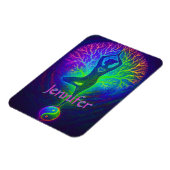 Magnet Flexible Ajouter un nom | Arbre de Yoga (Côté Gauche)