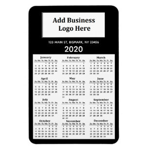 Magnet Flexible Ajouter votre logo à ce calendrier personnalisé 20