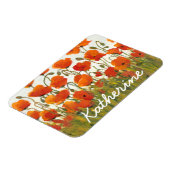 Magnet Flexible Ajoutez votre nom | Rangées de pavots I (Côté Gauche)