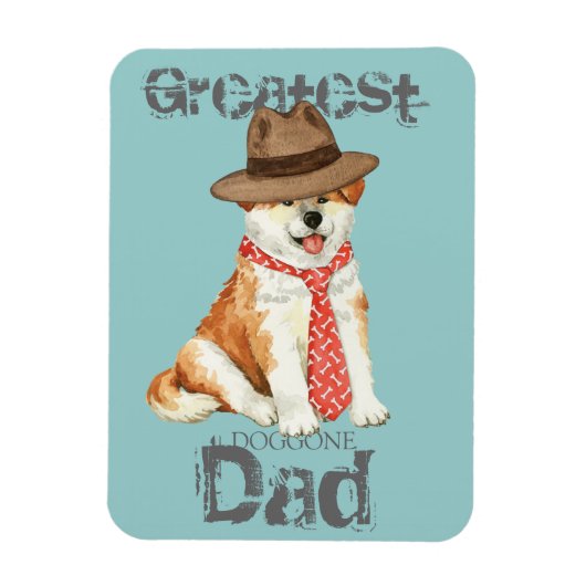 Magnet Flexible Akita Papa (Vertical)