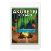 Magnet Flexible Akureyri Islande affiche voyage (Vertical)