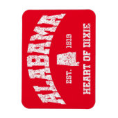 Magnet Flexible Alabama, Coeur de Dixie (Vertical)