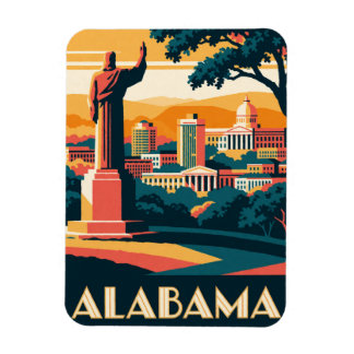 Magnet Flexible Alabama USA Southern History And Coastal Travel 🧭