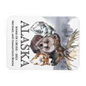 Magnet Flexible Alaska Croisière Animaux de croisière Ours Loup Oi (Horizontal)