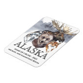 Magnet Flexible Alaska Croisière Animaux de croisière Ours Loup Oi (Côté Gauche)