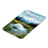 Magnet Flexible Alaska Travel Art Vintage (Côté Gauche)
