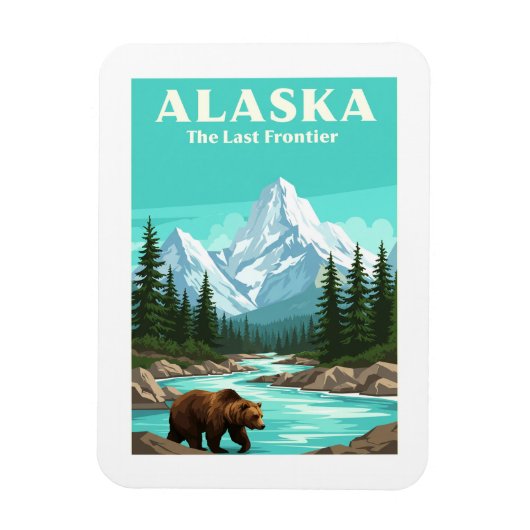 Magnet Flexible Alaska vintage (Vertical)