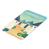 Magnet Flexible Alberobello Italie Travel Art Vintage (Côté Gauche)