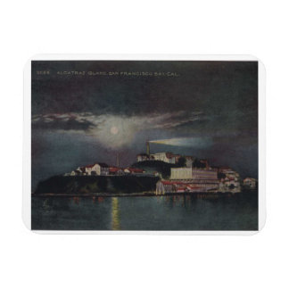Magnet Flexible Alcatraz à la nuit, San Francisco, Vintage