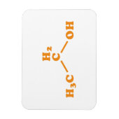 Magnet Flexible Alcool Éthanol Formule chimique moléculaire (Vertical)