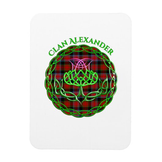Magnet Flexible Alexander Scottish Tartan Celtic Thistle (Vertical)