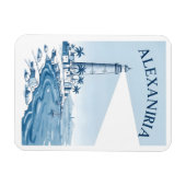Magnet Flexible Alexandria Lighthouse Coastal Scene Travel (Horizontal)