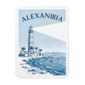 Magnet Flexible Alexandria Lighthouse Coastal Scene Travel (Vertical)