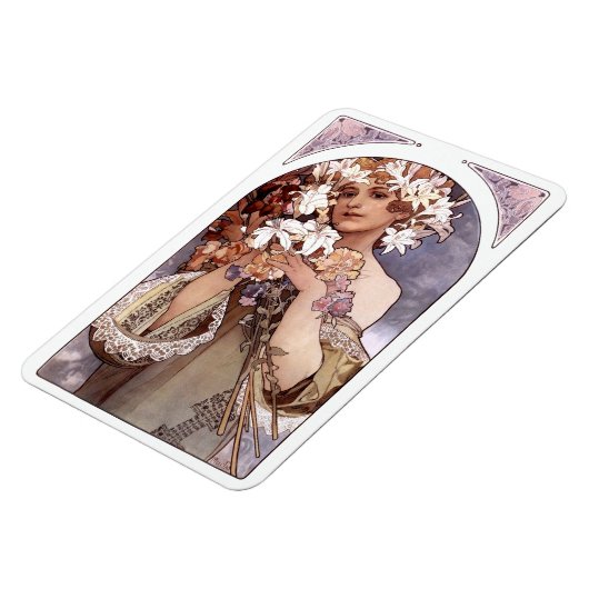 Magnet Flexible Alfons Mucha : Fleur (Côté Gauche)