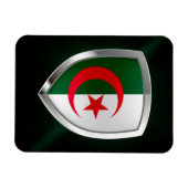 Magnet Flexible Algérie Emblème métallique (Horizontal)