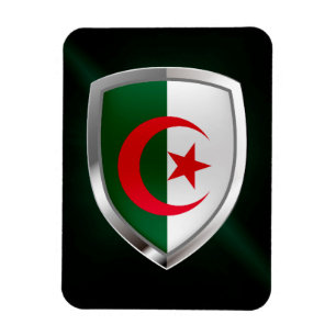 Magnet Flexible Algérie Emblème métallique