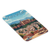 Magnet Flexible Alhambra Grenade Espagne Voyage (Côté Droit)
