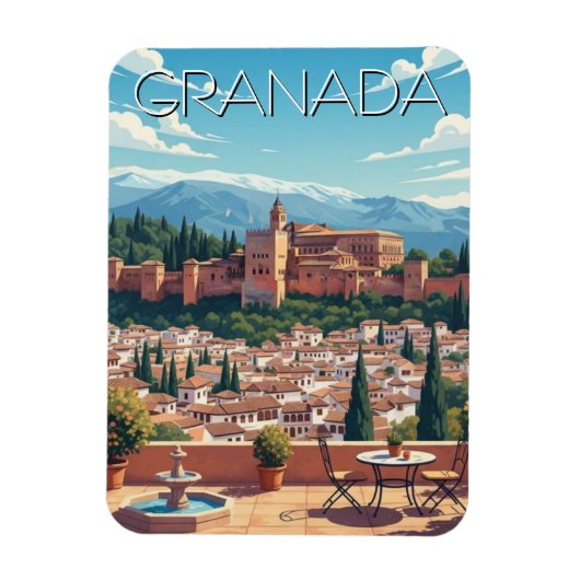 Magnet Flexible Alhambra Grenade Espagne Voyage (Vertical)