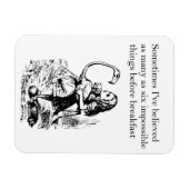 Magnet Flexible Alice à Wonderland, Six Impossible Things (Horizontal)