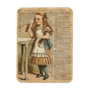 Magnet Flexible Alice au pays des merveilles me boivent art