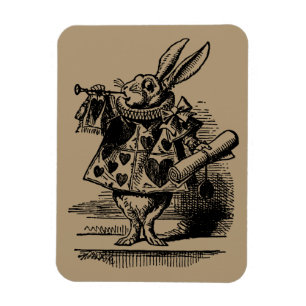 Magnet Flexible Alice au pays des merveilles vintage Lapin blanc e