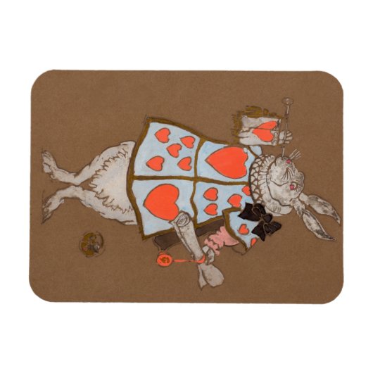 Magnet Flexible Alice de lapin blanc (Horizontal)