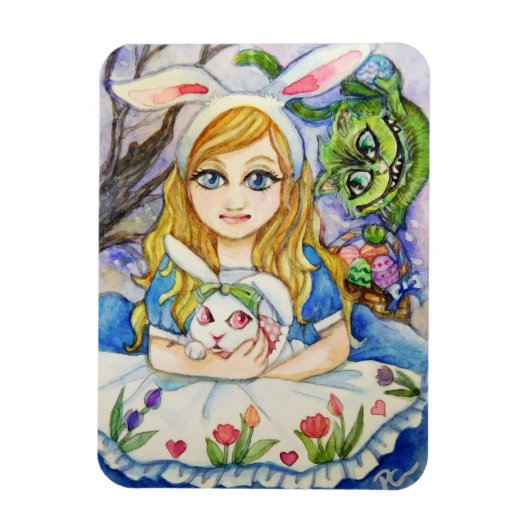 Magnet Flexible Alice et lapin de Pâques (Vertical)