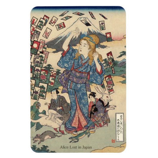 Magnet Flexible Alice Lost in Japan | Ukiyo-e Floating Wonderland (Vertical)
