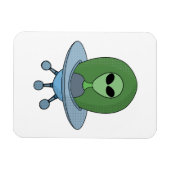 Magnet Flexible Alien dans son petit vaisseau spatial (Horizontal)