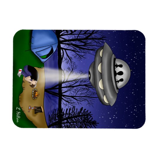 Magnet Flexible Alien d'enlèvement extra-terrestre (Horizontal)